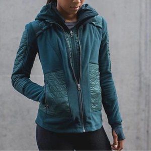 Lululemon Fleecy Keen Jacket III, Color: Emerald, Size 6, Excellent condition